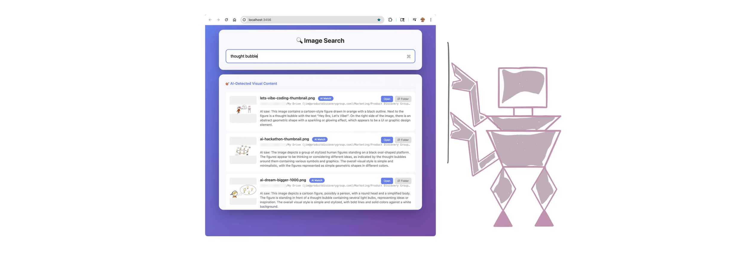 Searching in the content of images