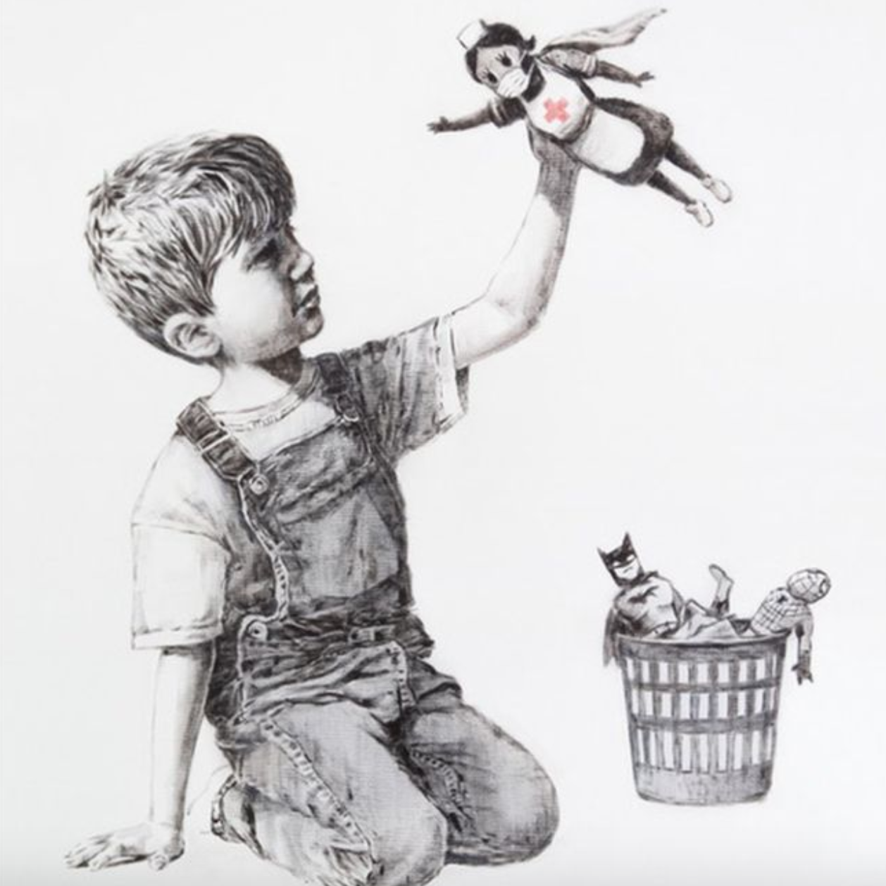  New Banksy piece celebrates superhero health workers