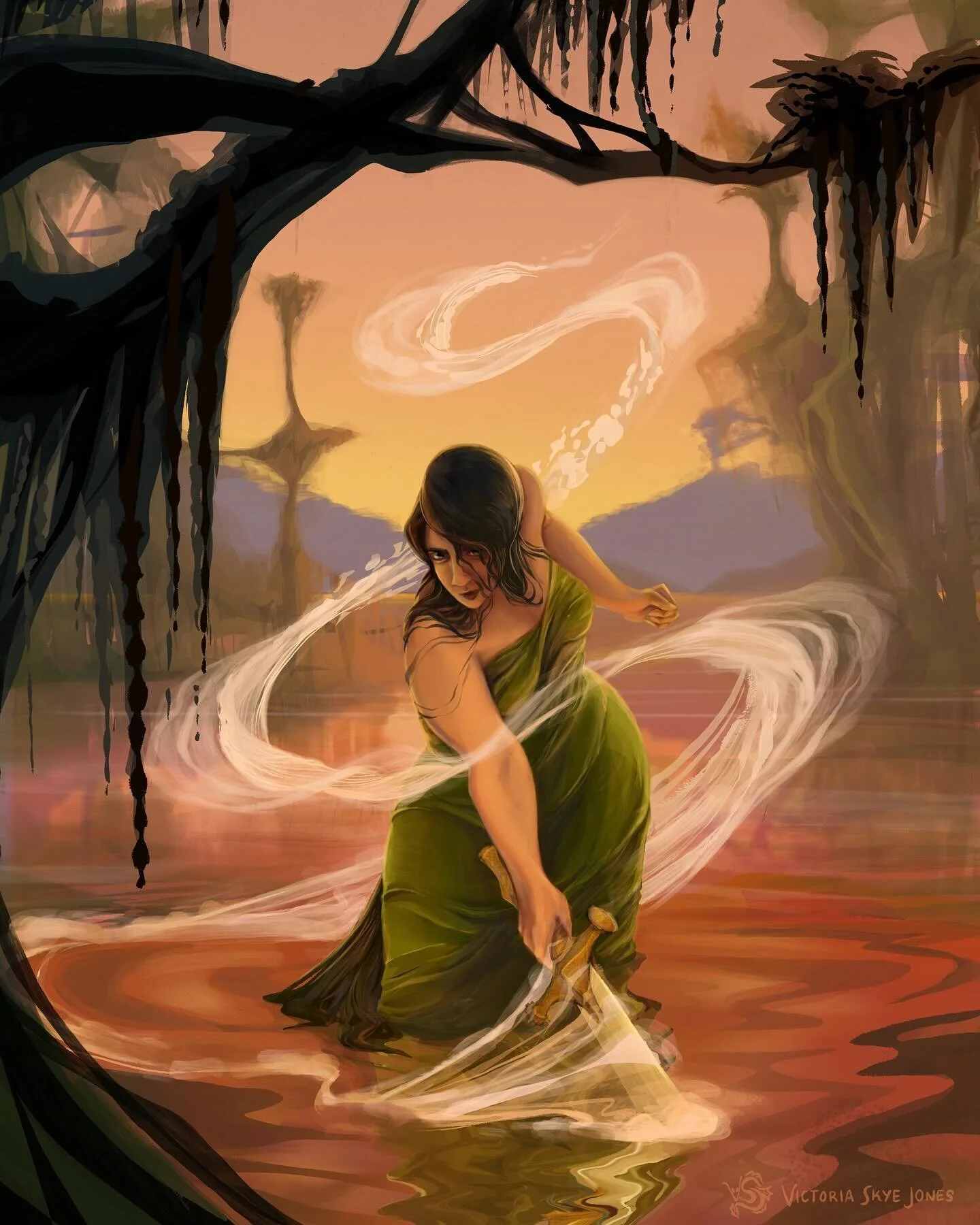 Adjusted some of the rendering in this piece and I love how it affects the flow ❤️ I want to do more evil water women this year (swipe for the original)
.
#art #digitalart #fantasy #fantasyart #fantasyillustration #smarterartschool #illustration