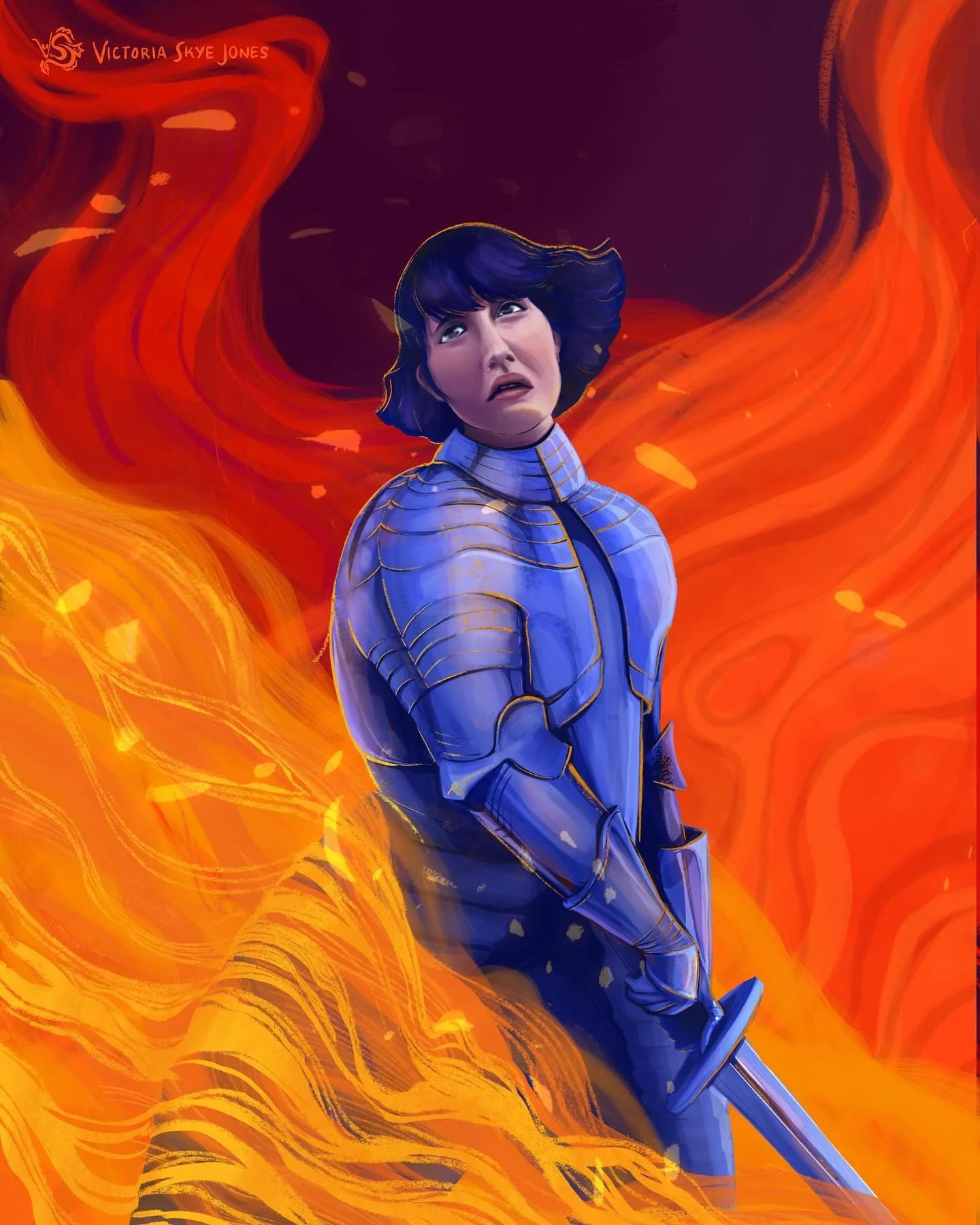 Ok she&rsquo;s done. There&rsquo;s always more I can do but I&rsquo;ve been having a lot of trouble finishing pieces recently so I&rsquo;m calling this one!
.
#art #digitalart #fantasyart #knight #knightart #armor #illustration #procreate #fantasy