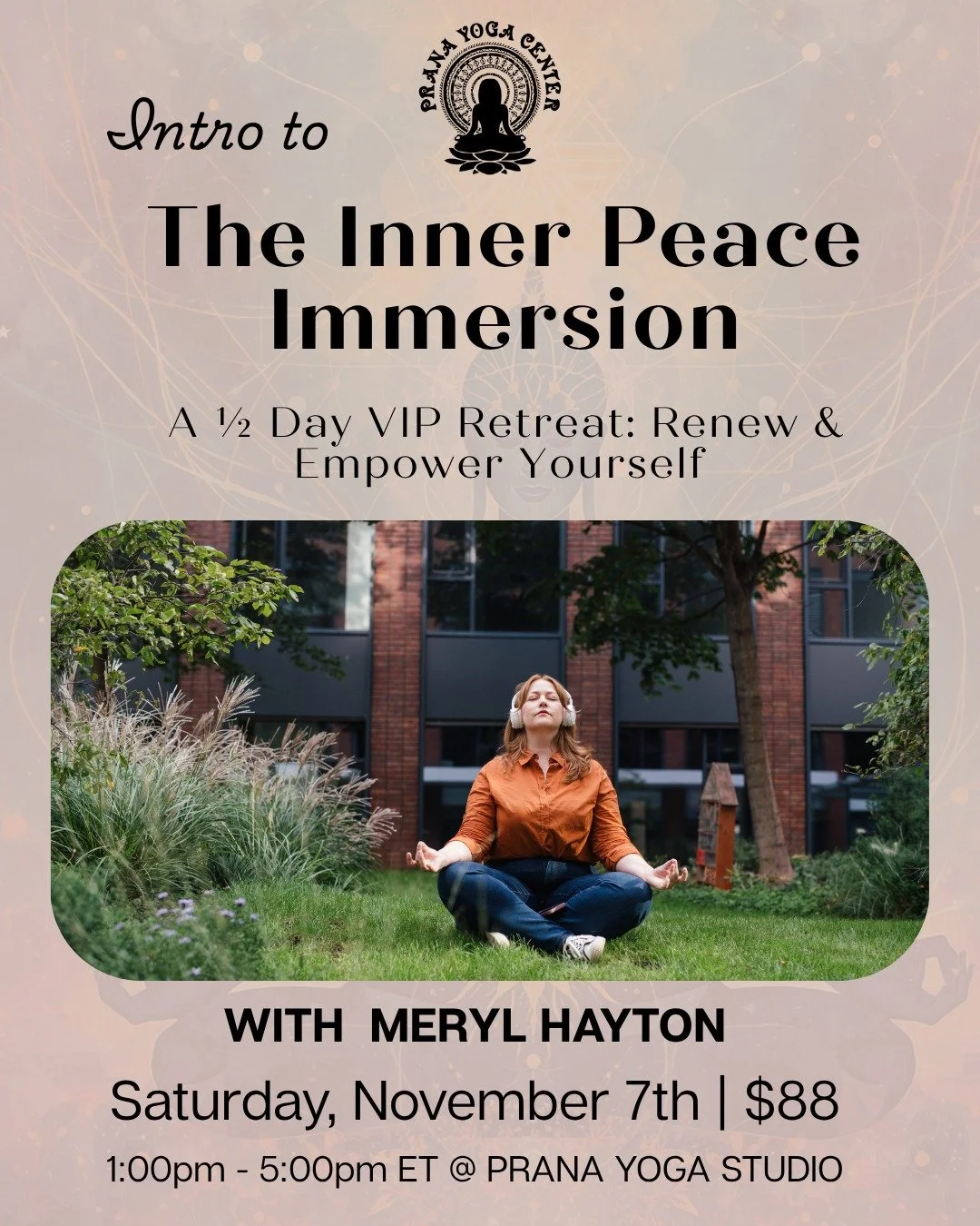 A whole afternoon dedicated to resting, resetting, and reconnecting with yourself. 🤍

If you&rsquo;re craving a break from the noise, join us for The Inner Peace Immersion on Nov 7th. Meryl is guiding us through four beautiful hours of restorative y