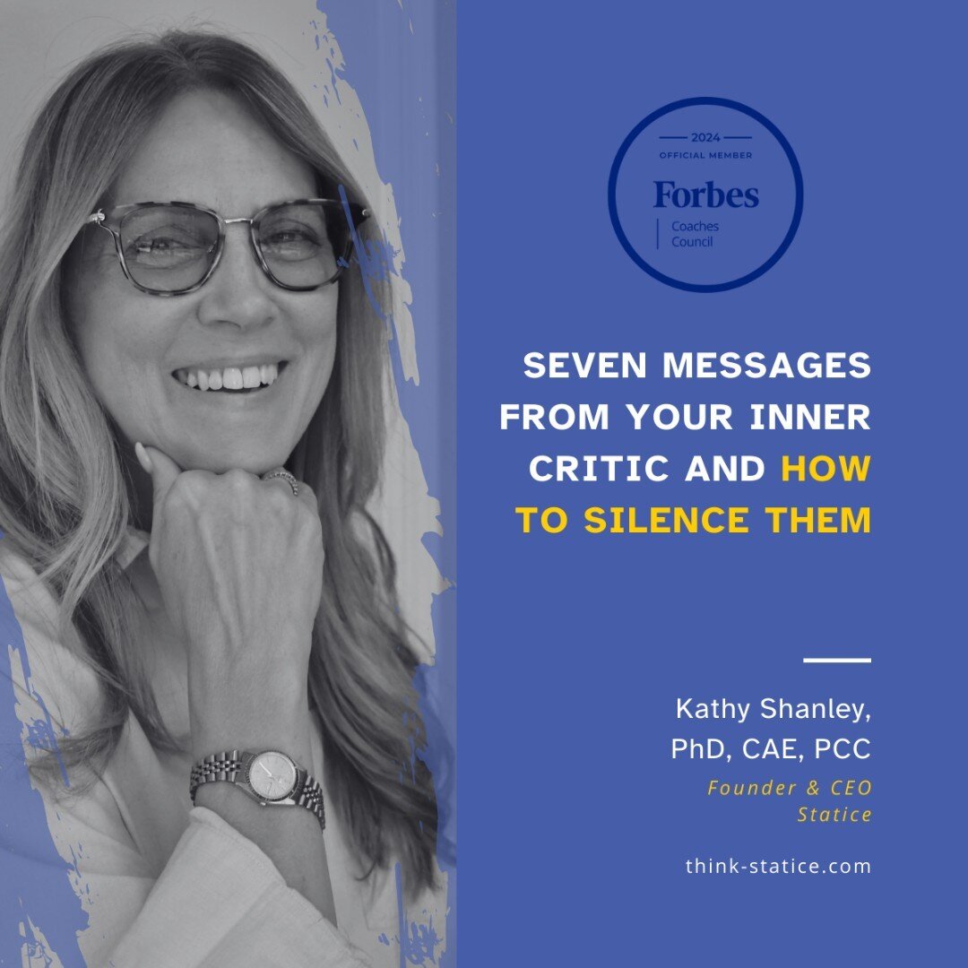 🆕 Forbes Article: 7 Messages From Your Inner Critic and How to Silence Them

Identifying your inner critic and the messages it sends lessens its subconscious influence, so you can more easily shift the inner thoughts, beliefs and emotions that block