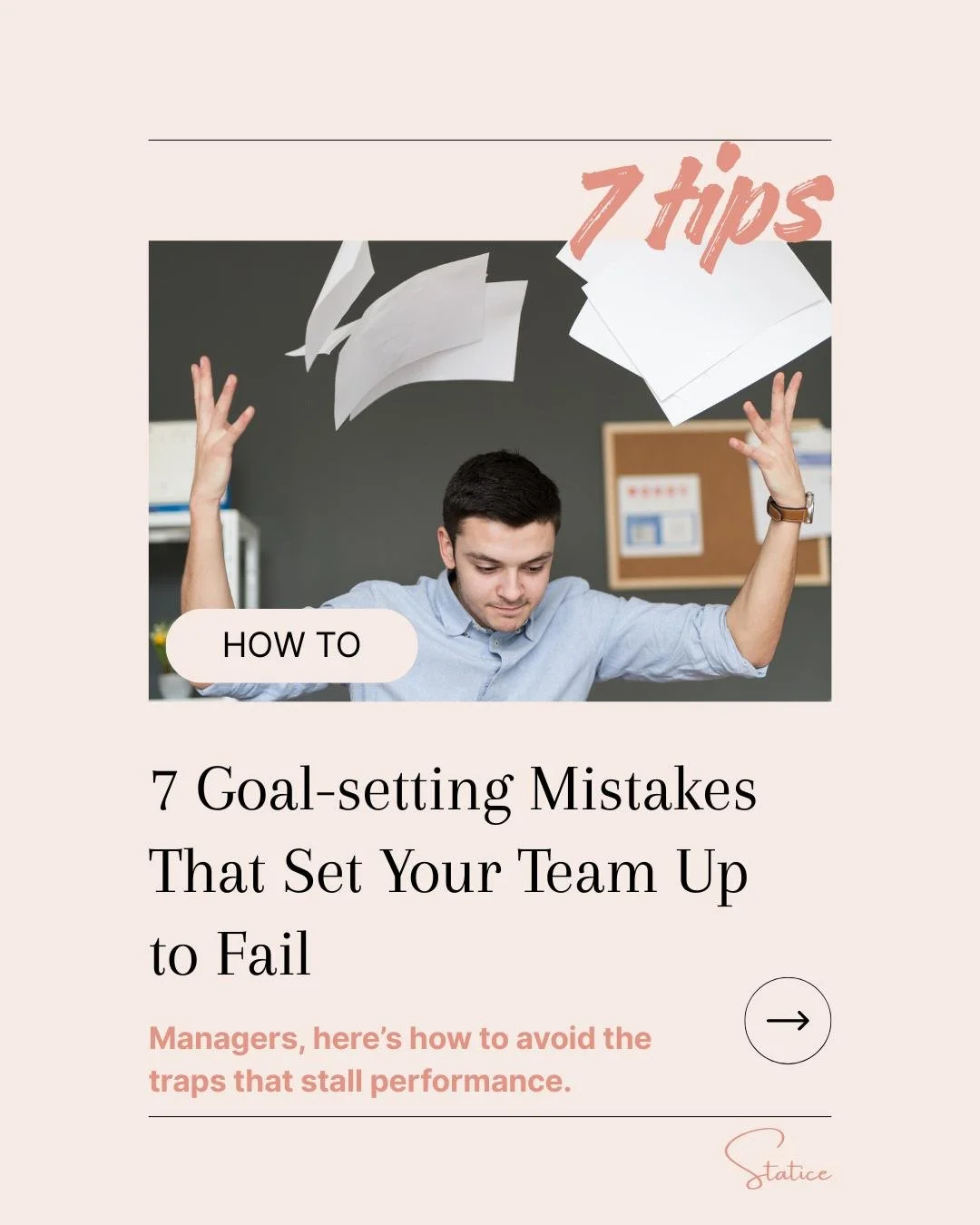 📌 7 Goal-Setting Mistakes That Hold Teams Back
And how to actually fix them. At Statice, we’ve seen this time and time again:
💬 “The goals are set, but nothing’s moving.”
💬 “We talk about performance, but it doesn&rsq