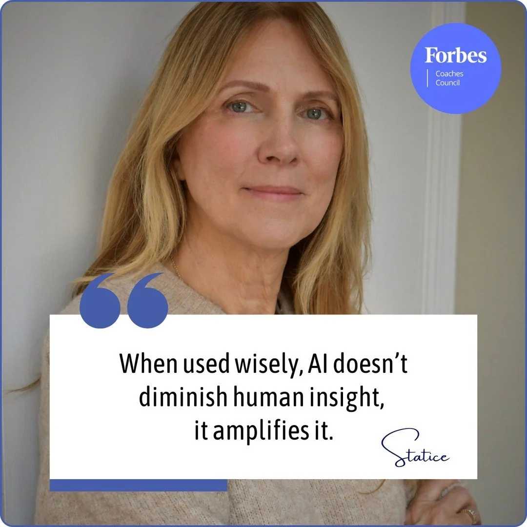 AI isn’t the enemy of human insight. It’s an amplifier. That’s the message from Statice Founder Kathy Shanley in her recent Forbes Coaches Council feature.
At Statice, we use AI to streamline proposals, stay aligned with our values