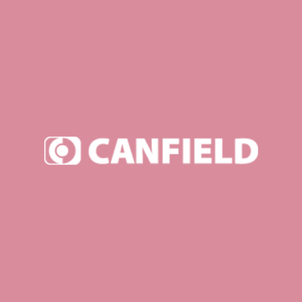 Canfield logo with white text and icon on a peach background.
