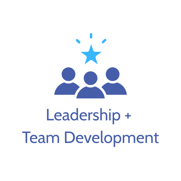 Welcome ABOM! text with a graphic of people and a star, and a message about partnering with a leadership team for a high-impact leadership retreat.