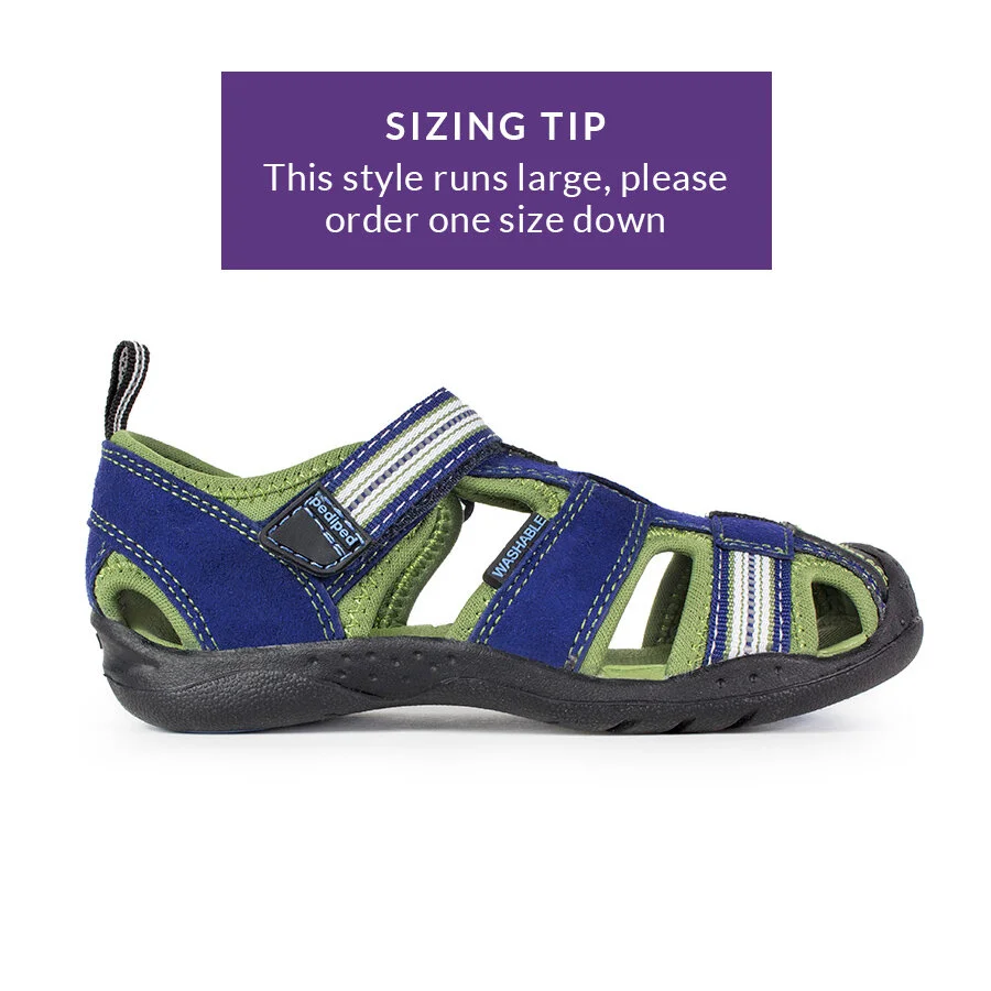 Pediped Sahara Water-Friendly Sandal-Blue — Children's Boutique