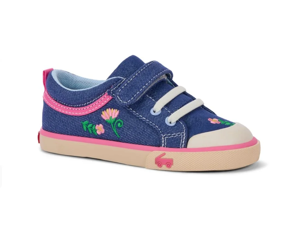 See Kai Run | Kristin Blue Denim/Garden