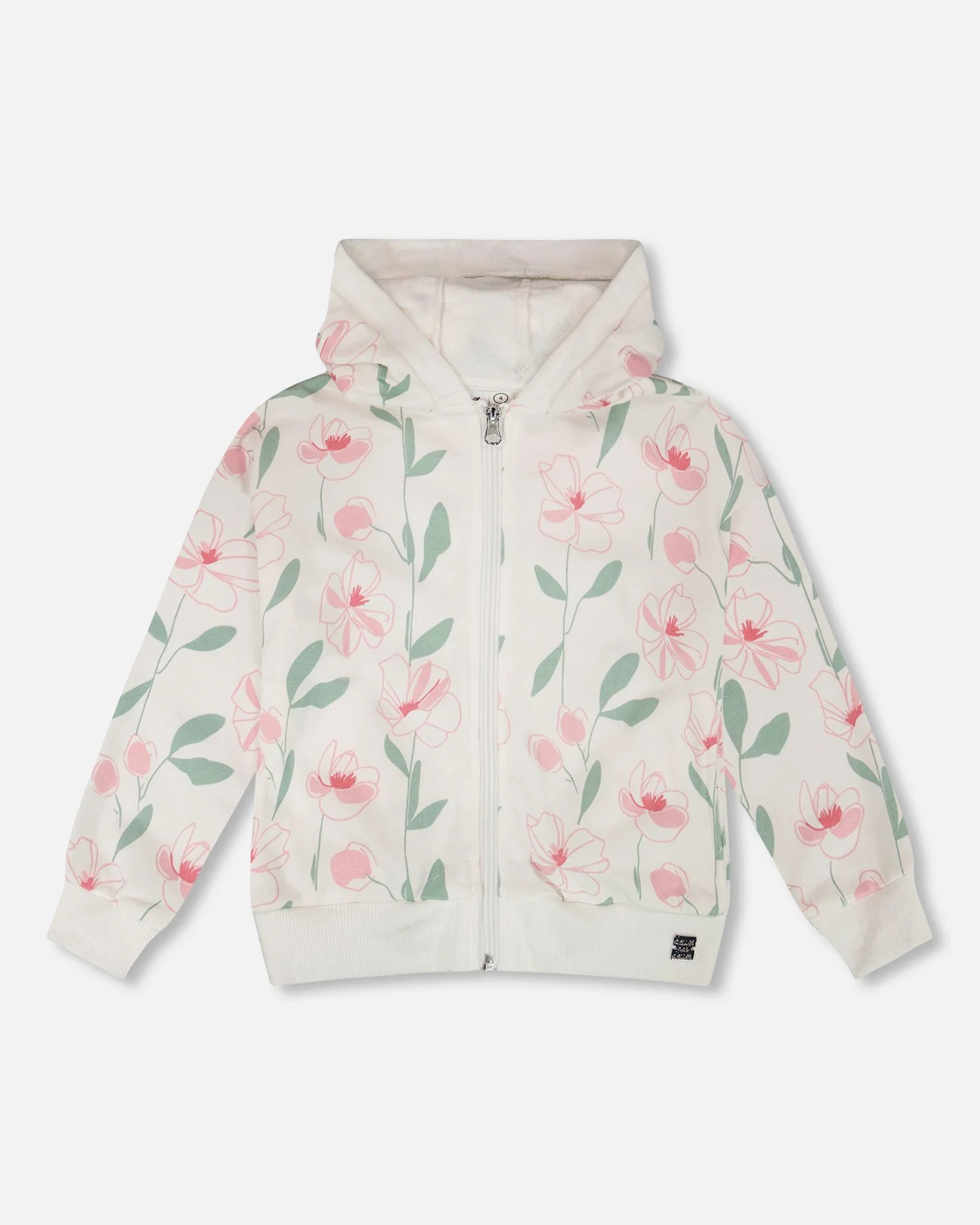 Deux Par Deux | Flowers French Terry Zip Hoodie