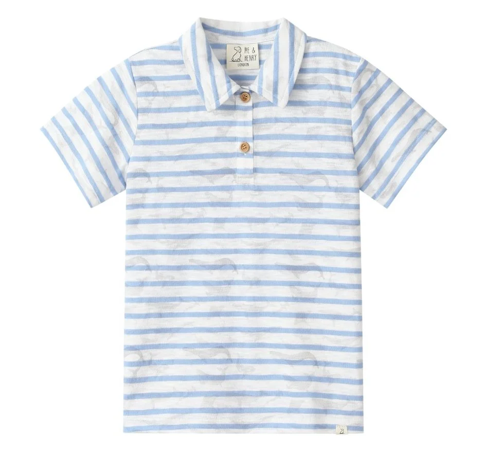 Me + Henry | Starboard Whale Stripe Polo