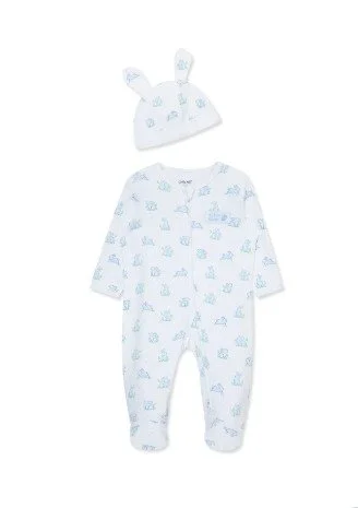 Blue Bunny Footie + Hat