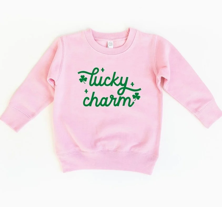 Lucky Charm Pink Crew Sweatshirt