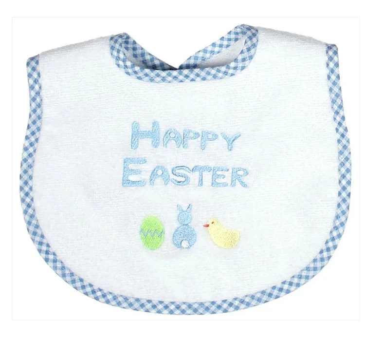 Blue Happy Easter Bib