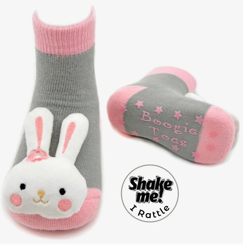 Bunny Rattle Socks