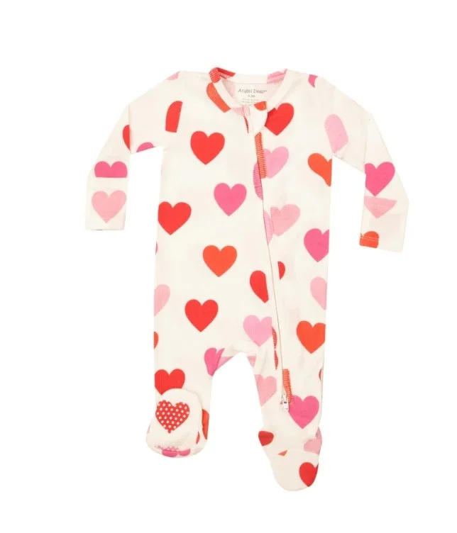 Big Hearts Ribbed Footie