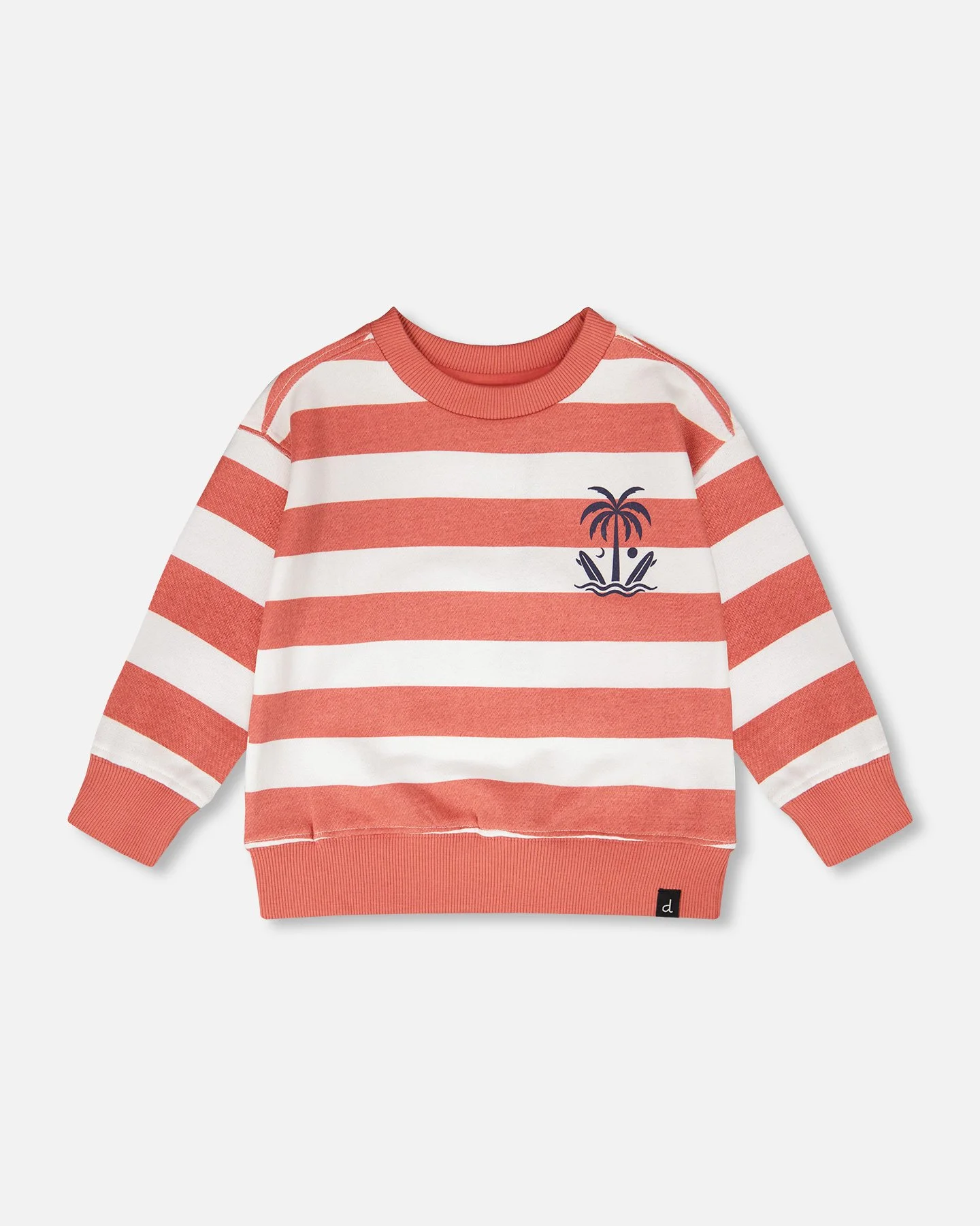 Deux Par Deux | Brick Stripes French Terry Sweatshirt