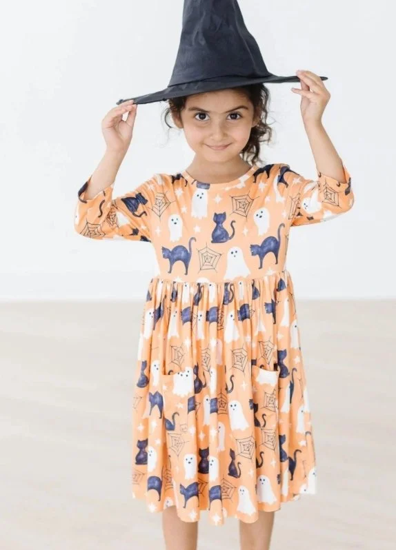 Mila & Rose | Spooky Kitty Twirl Dress