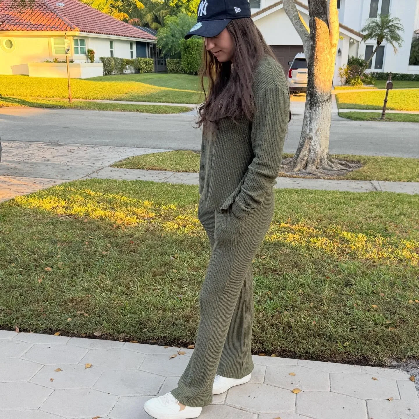 It&rsquo;s Cozy Season! @jesserin95 looking beautiful in our Waffle Knit Set!!❤️ DM me to shop!!❤️