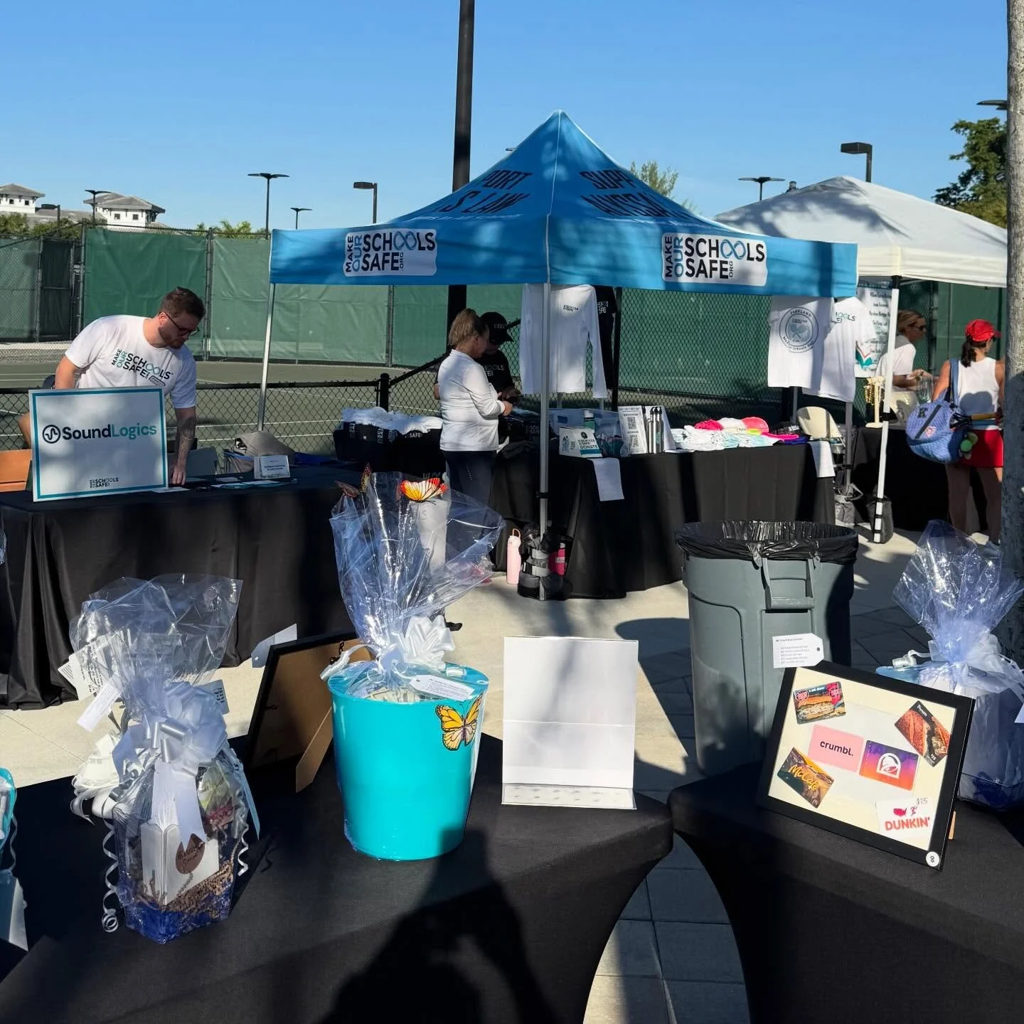 Make Our Schools Safe Tennis Fundraiser happening now! Come by and check out all the AMAZING vendors!!🏓🎾🛍️🩷#bocafitnesswear #bestactivewearever