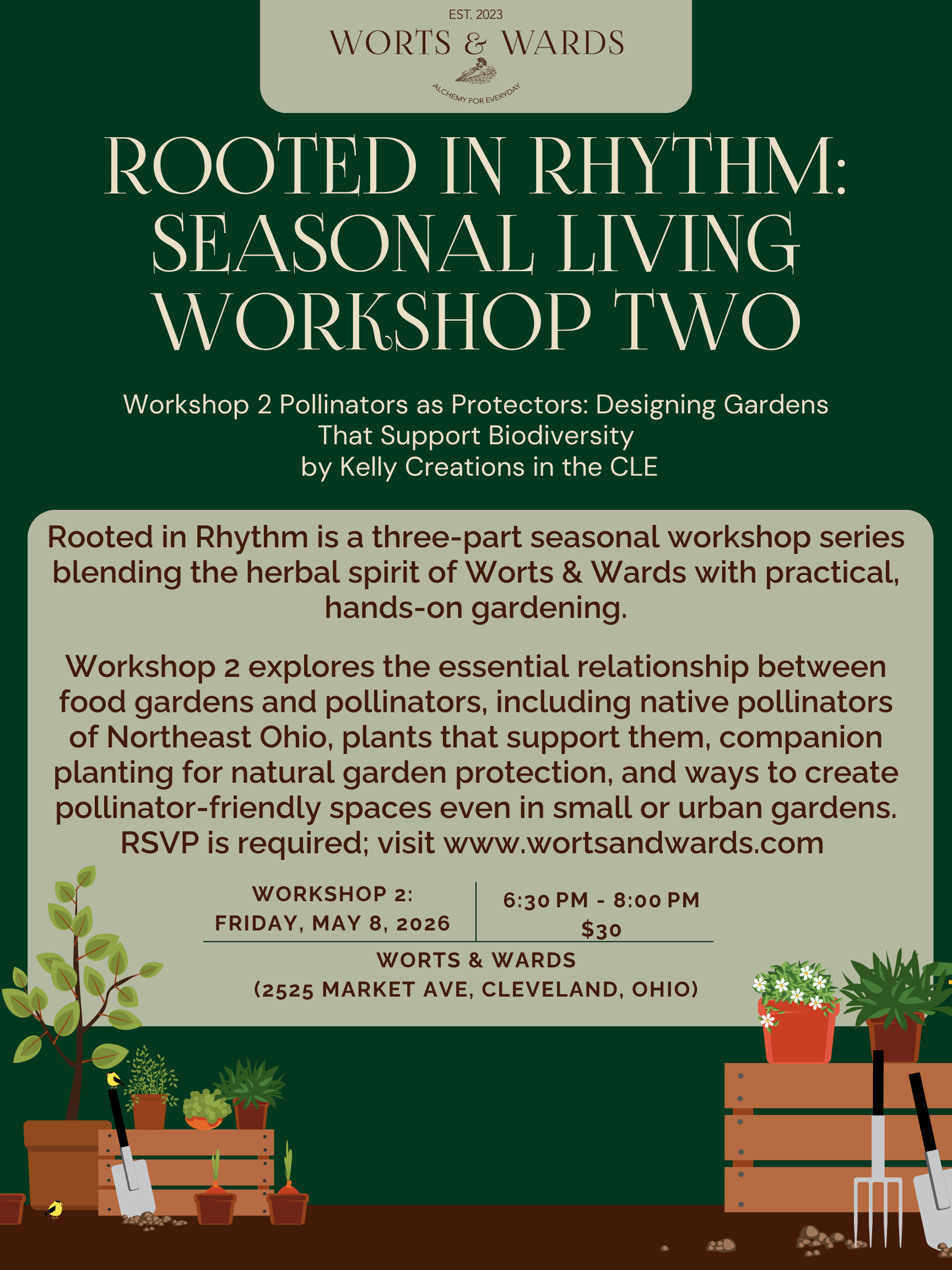 Rooted in Rhythm-Workshop 2 Pollinators as Protectors: Designing Gardens That Support Biodiversity