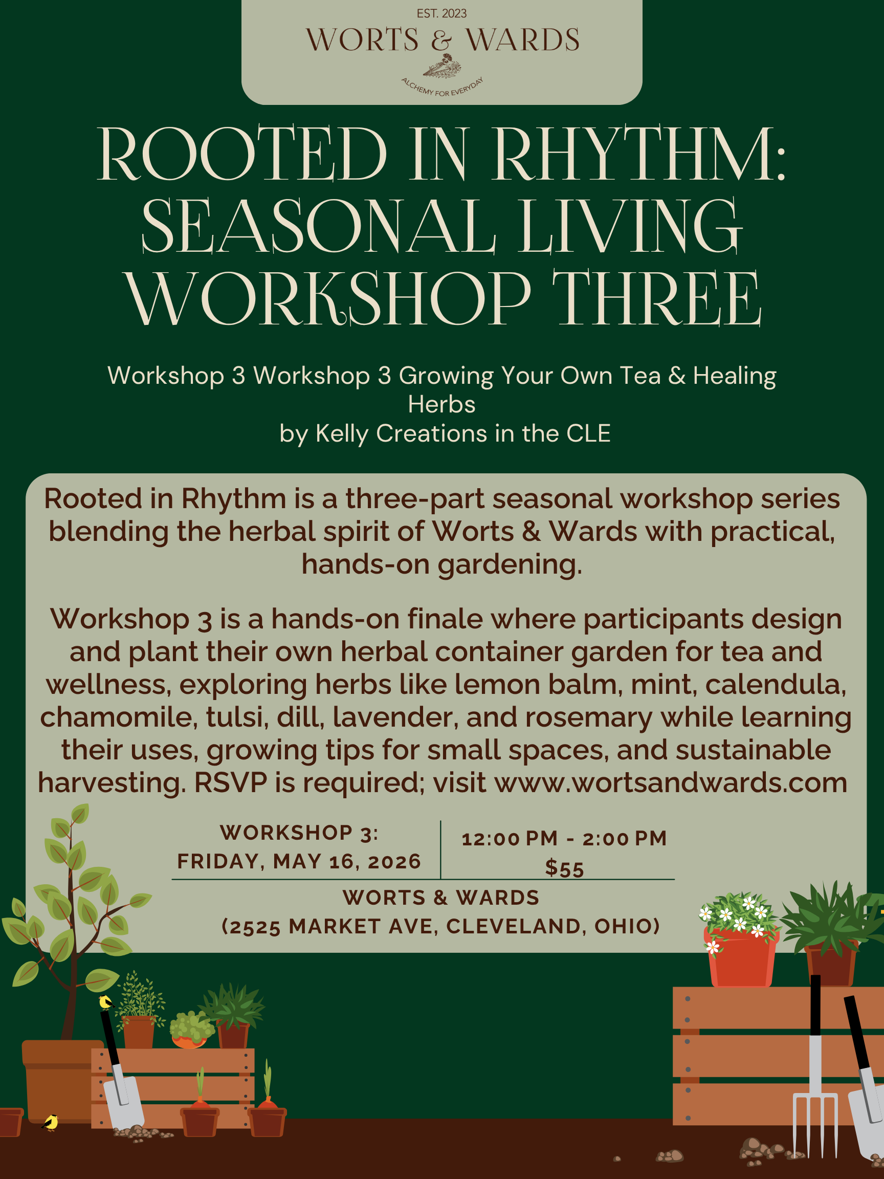 Rooted in Rhythm-Workshop 3: Growing Your Own Tea & Healing Herbs