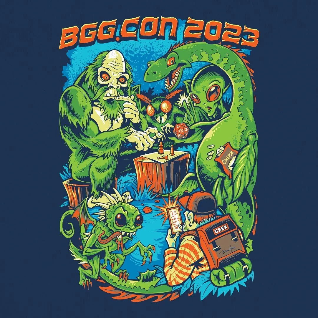 Check out this illustration work!🔥

We recently had the privilege to work with @boardgamegeek and their artist on this super cool tee for their annual BGGCON event.

Is your merch Made Wright?
.
.
.
.
.
.
#screenprinting #screenprint #illustration #
