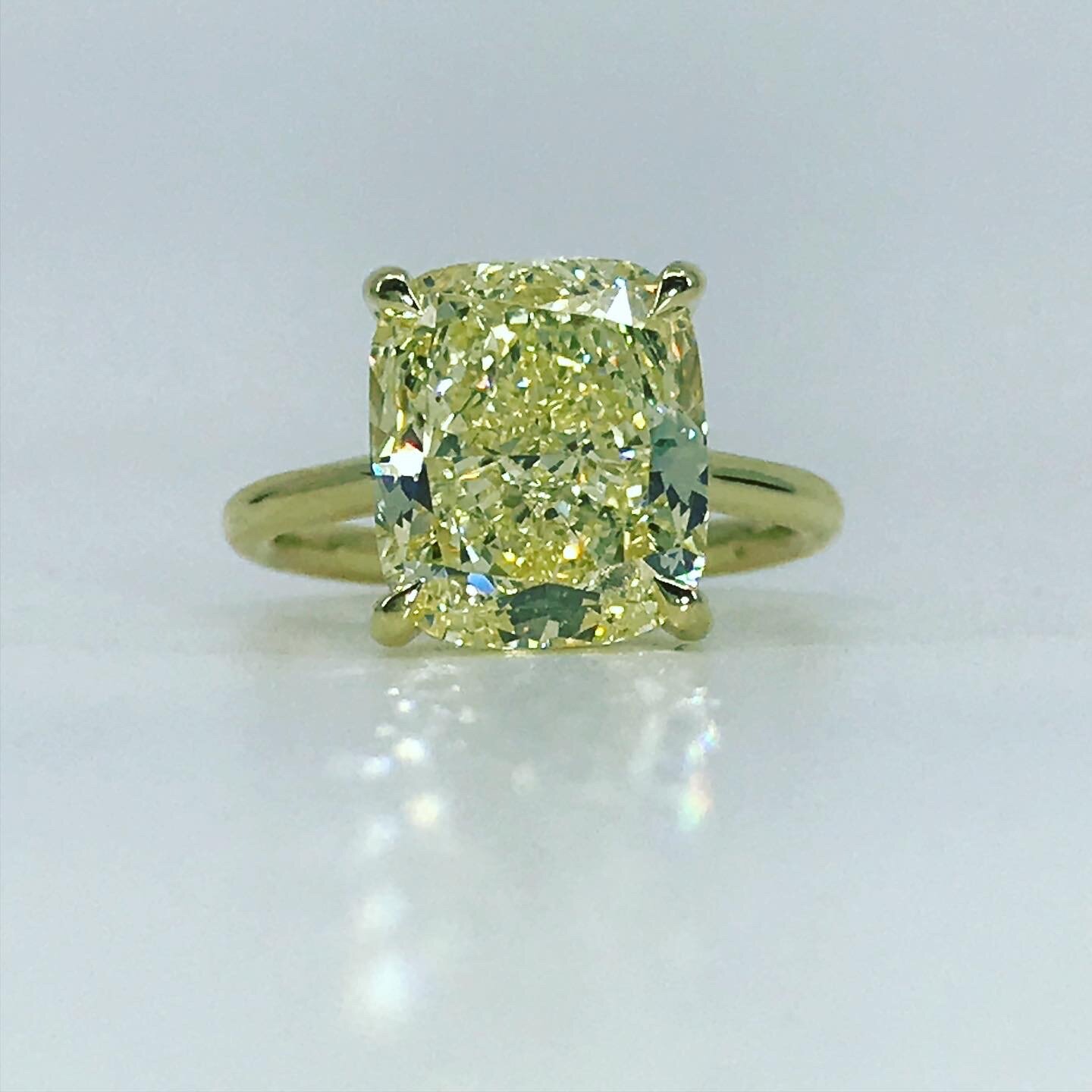 6 Carat Yellow Elongated Cushion Diamond $60,000.
