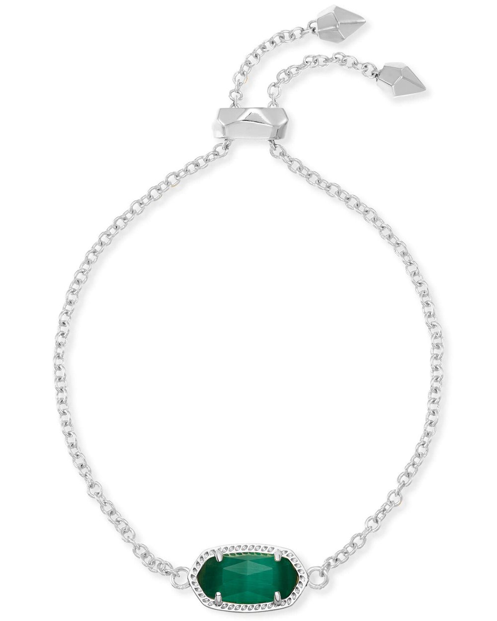 Collana Kendra Scott Elisa London Corta Con Ciondolo Blu - Tono Argento (Nuova Con Etichetta)