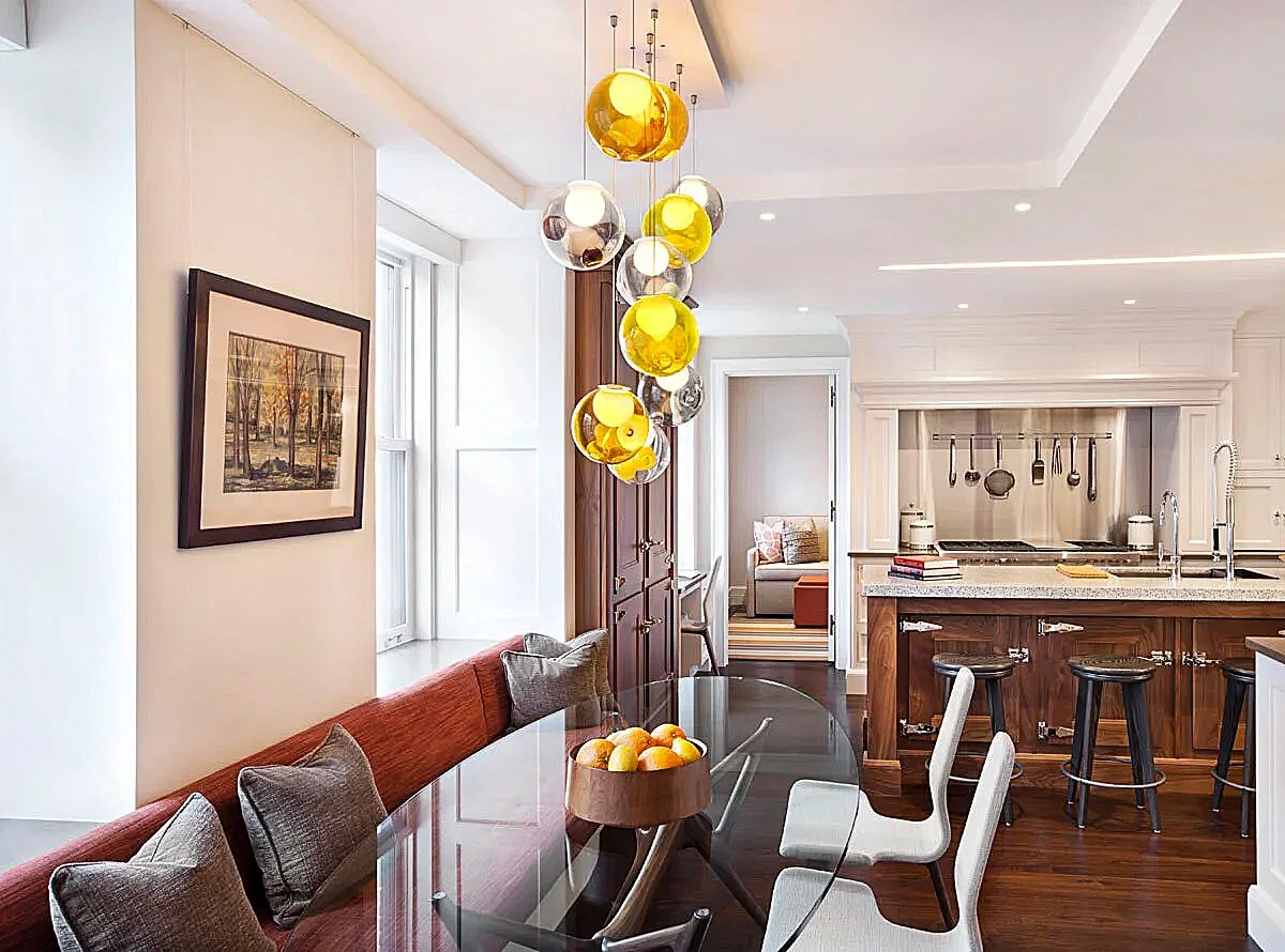 dining table and kitchen view