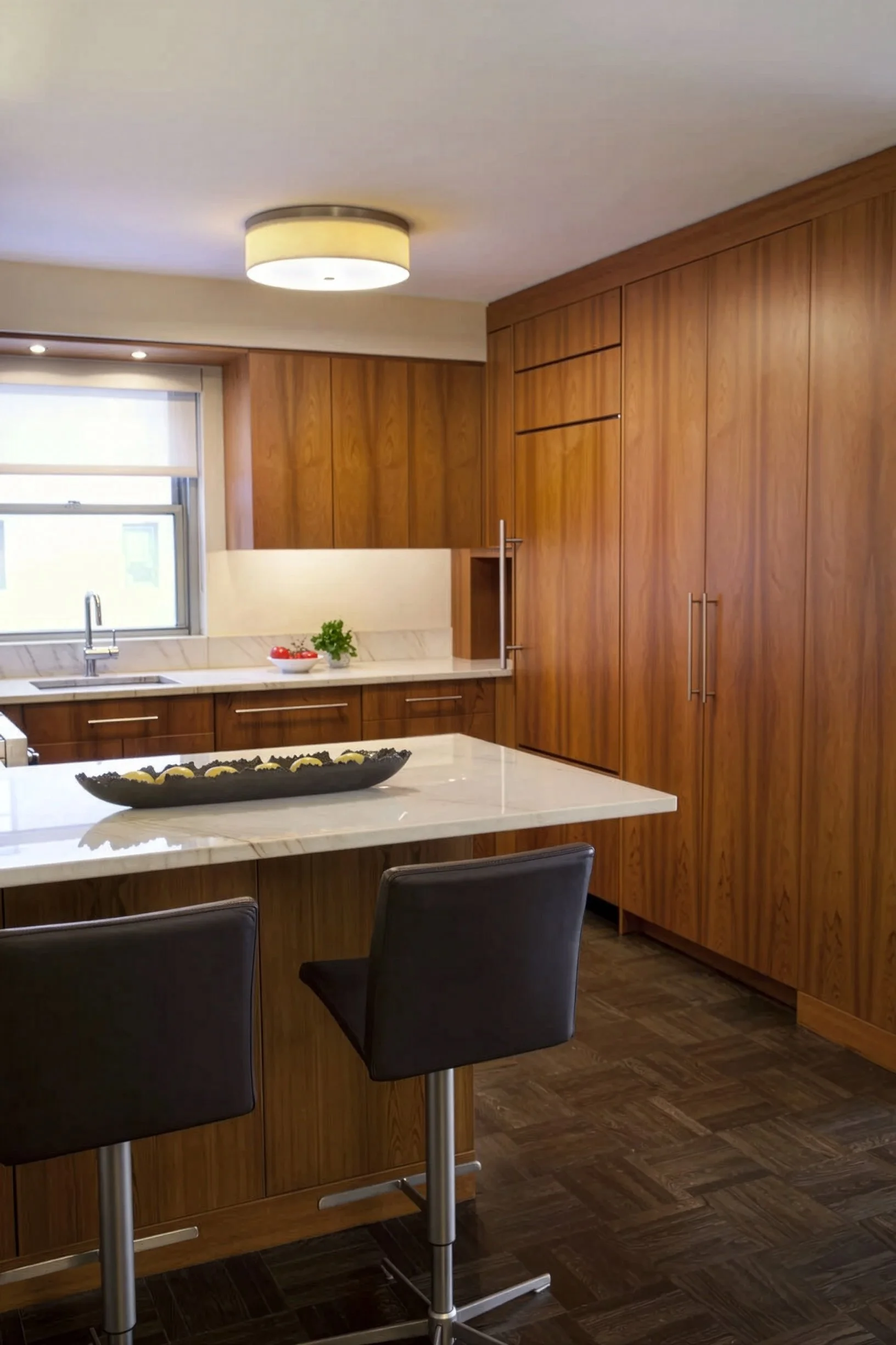 Kitchen island with high chairs
