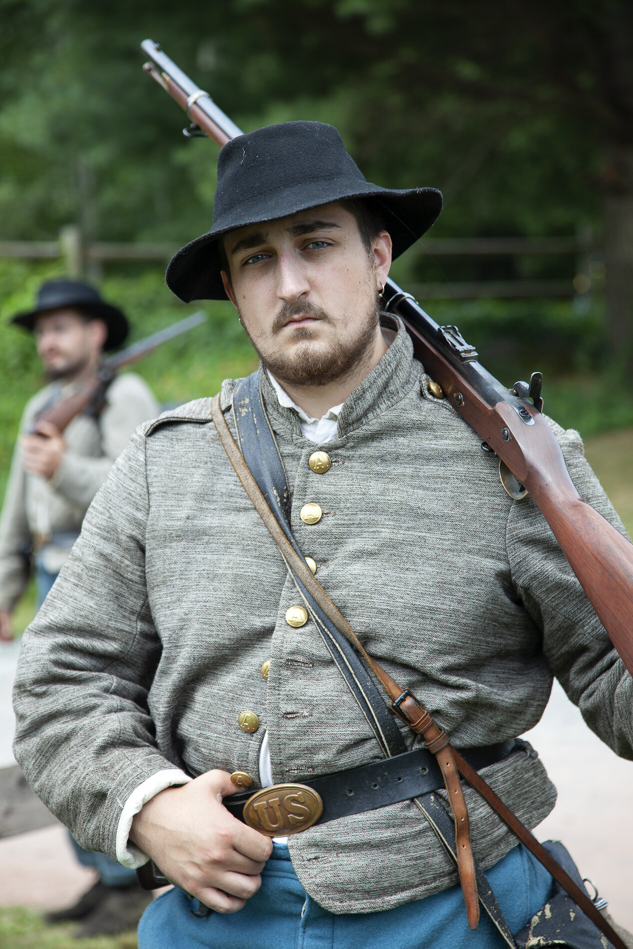 Soldier at a Civil War Reenactment, Liberty, NY