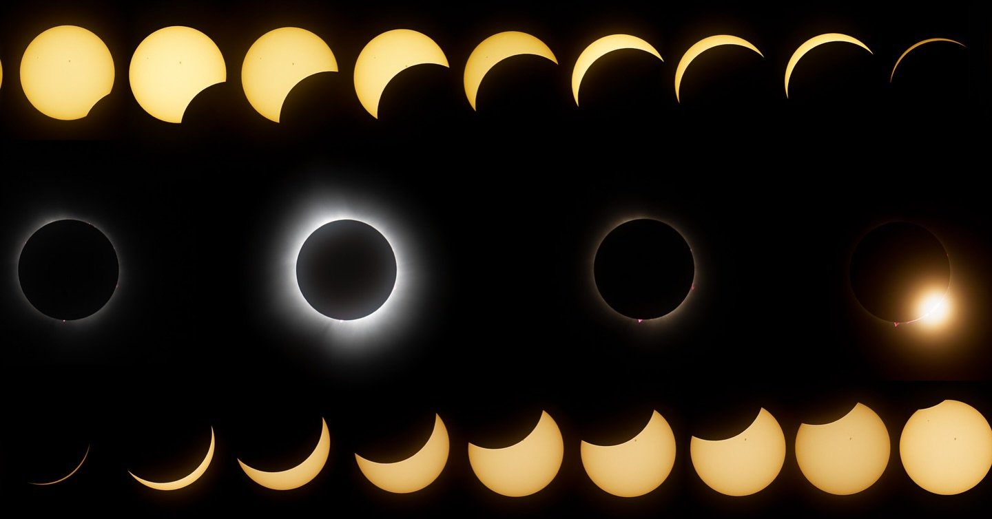 Here&rsquo;s my obligatory composite from the total solar eclipse showing all phases.  I was there for the entire shebang, so I feel like I had to put one of these together.  It was a very cool experience. 

🔍 Focal length: 474mm
🔆 Aperture: F/8
⏱️