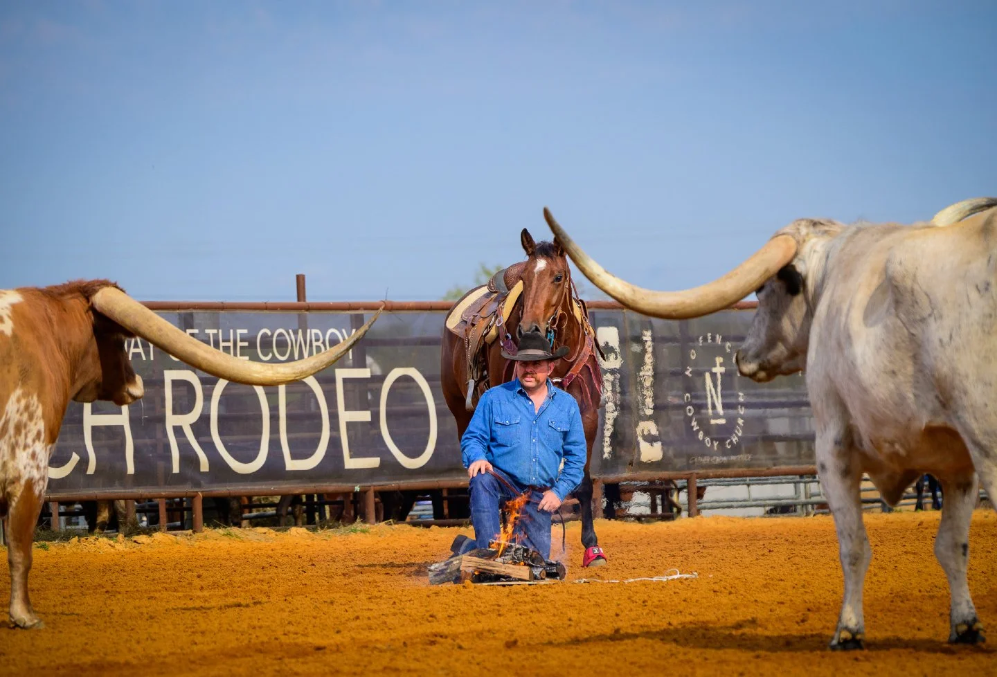 I know, I know...rodeo photos often don't get the love they deserve on social media, but I live for moments just like this one!

This shot captures the opening ceremony at The Day of The Cowboy Ranch Rodeo at No Fences Cowboy Church. I loved how the 