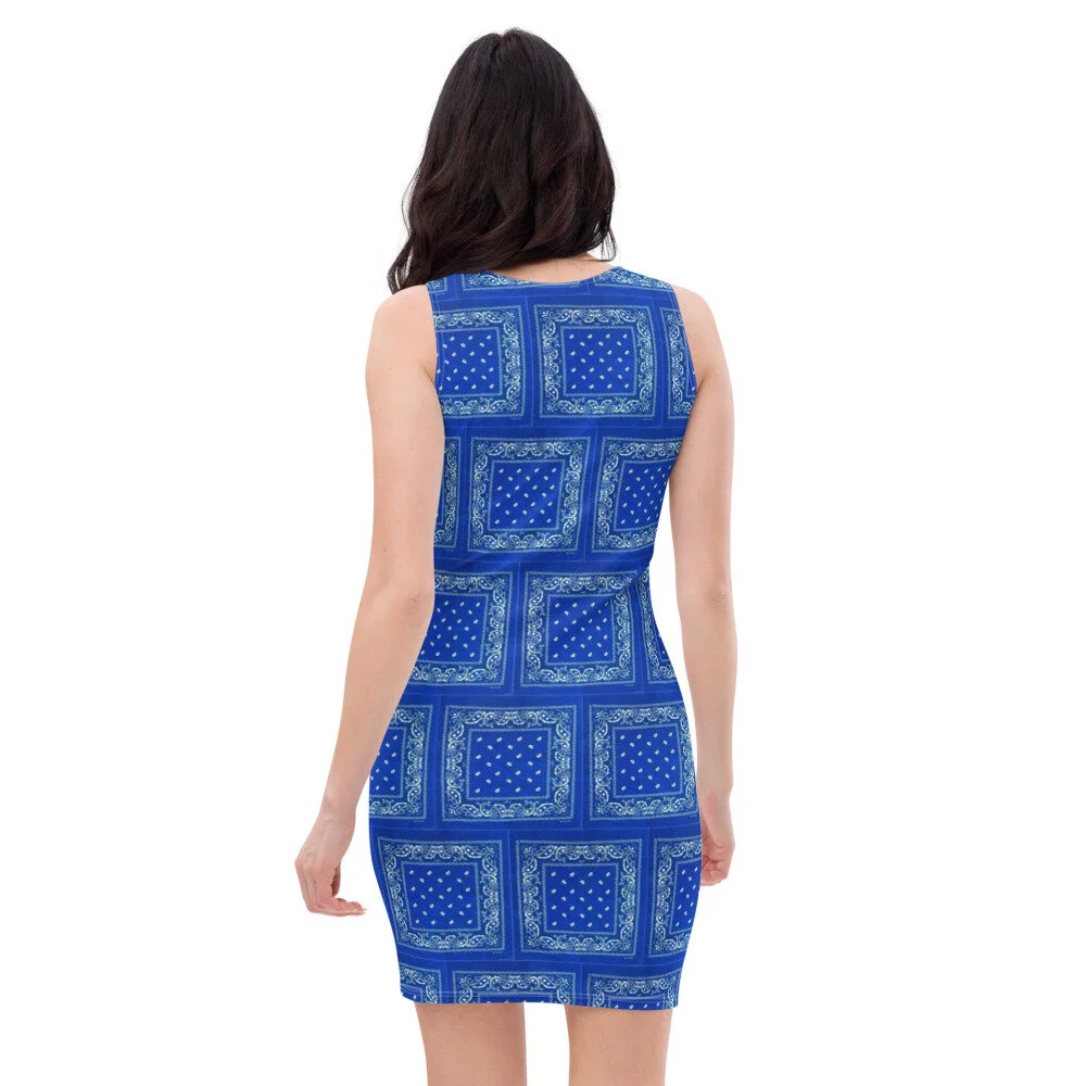 Blue Bandana Dress  Lonnie Chavon