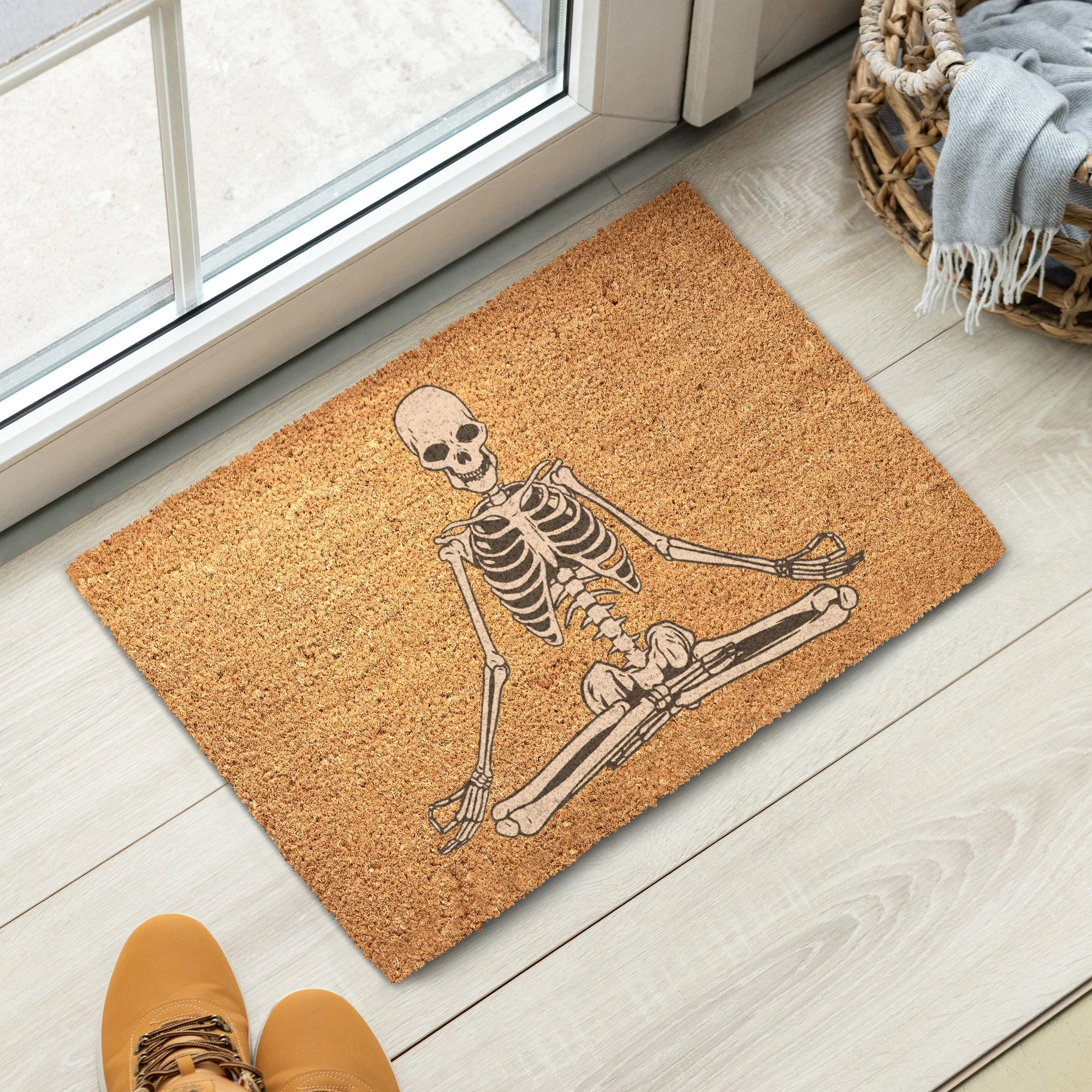Namaste Yoga Skeleton Coir doormat