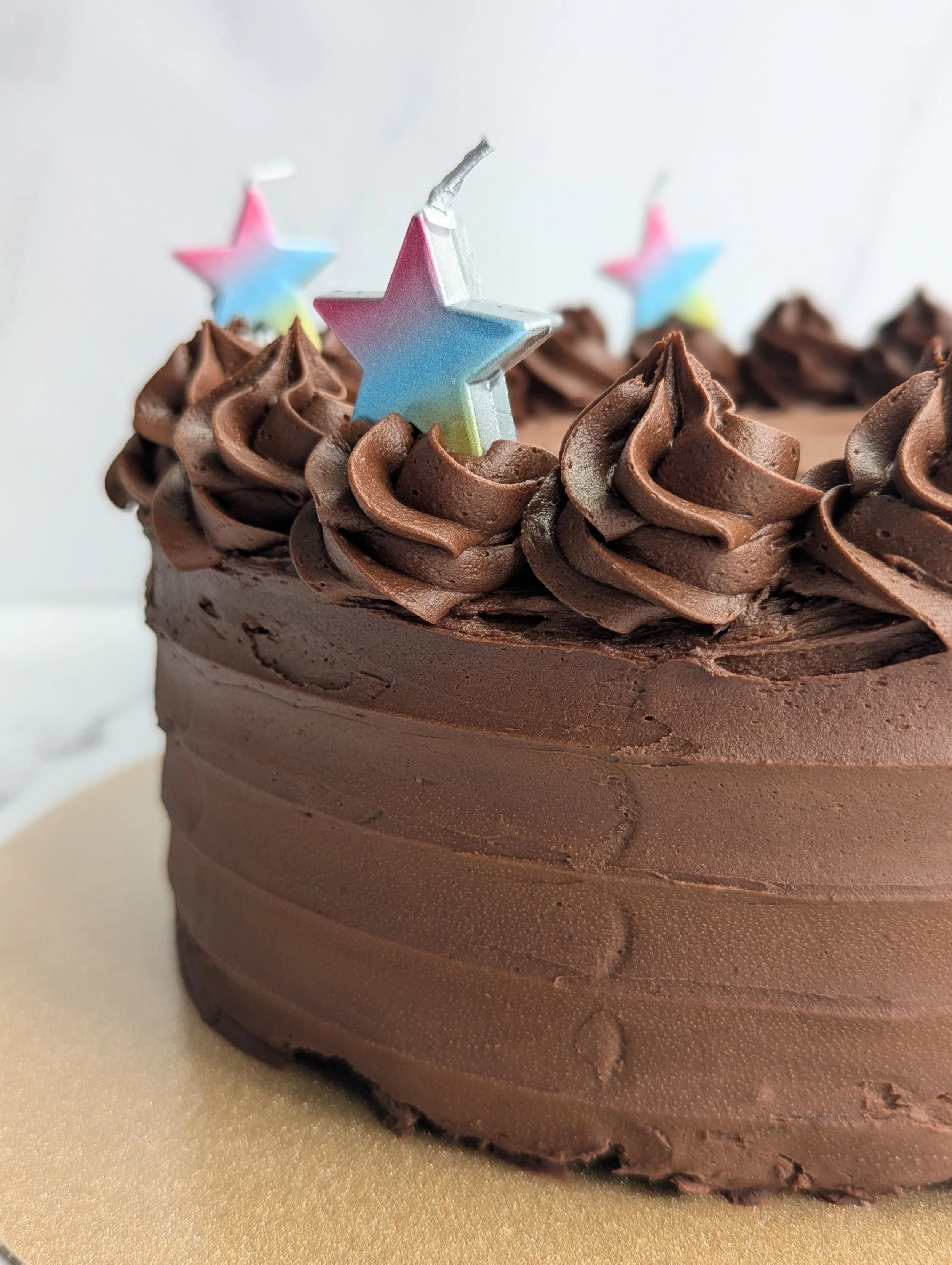 chocolate cake with chocolate buttercream
