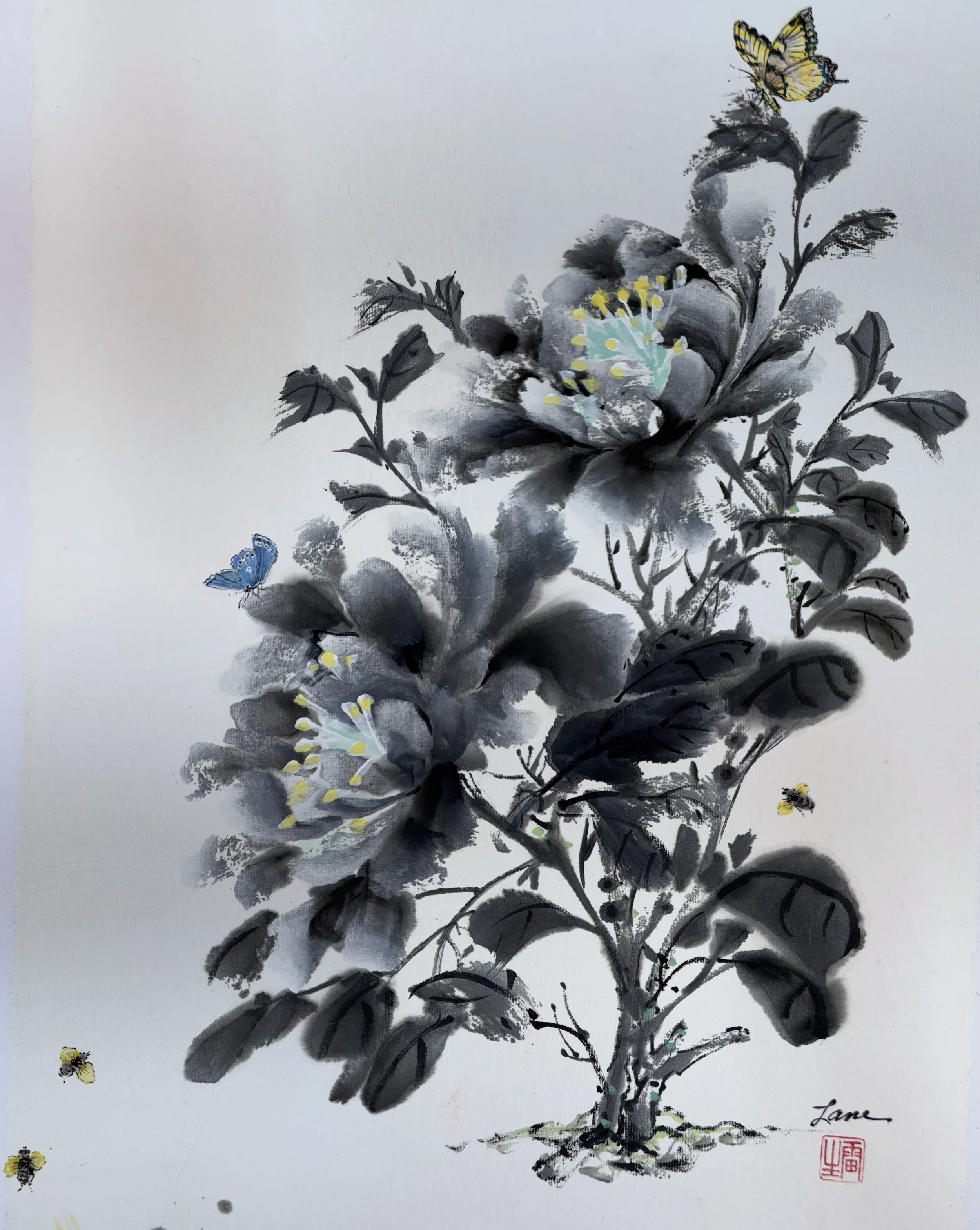 Peony ink and watercolor butterflies final stitch.jpg