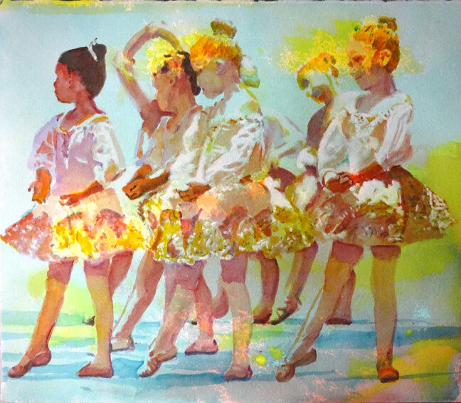 Ballet 1      Watercolor      22” x 30”  (56cm x 30cm)       2020