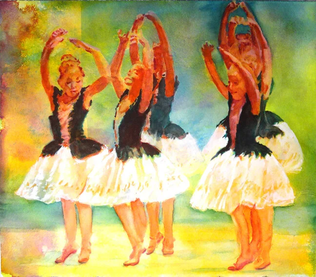 Ballet 2       Watercolor       22” x 30” (56cm x 76cm)        2020