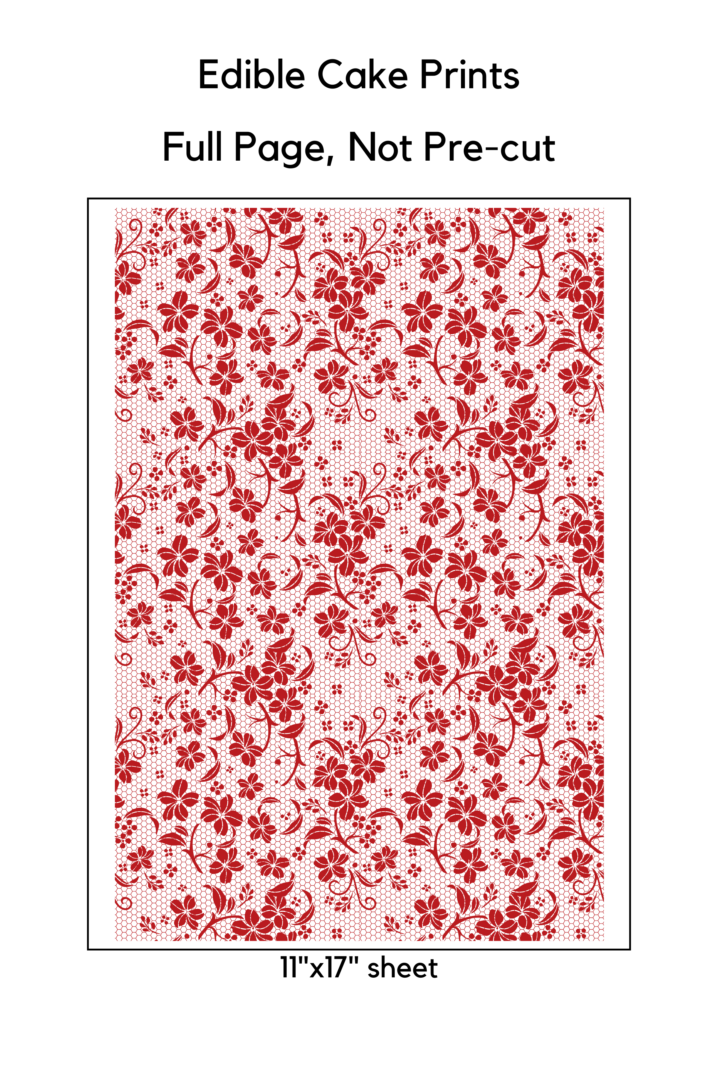 Edible Cake Prints Full Pattern - Wide Format Page
