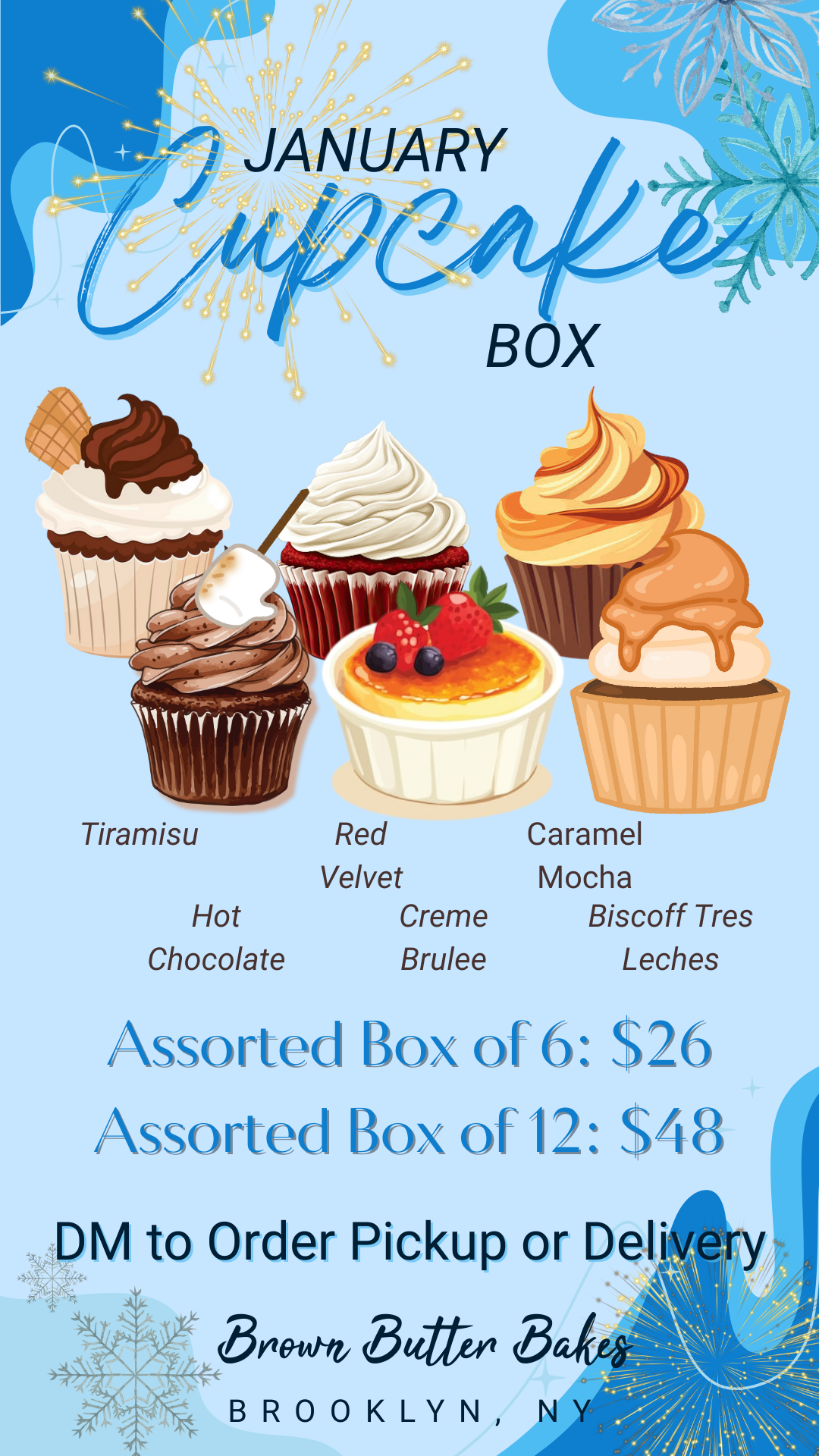 January Cupcake Box