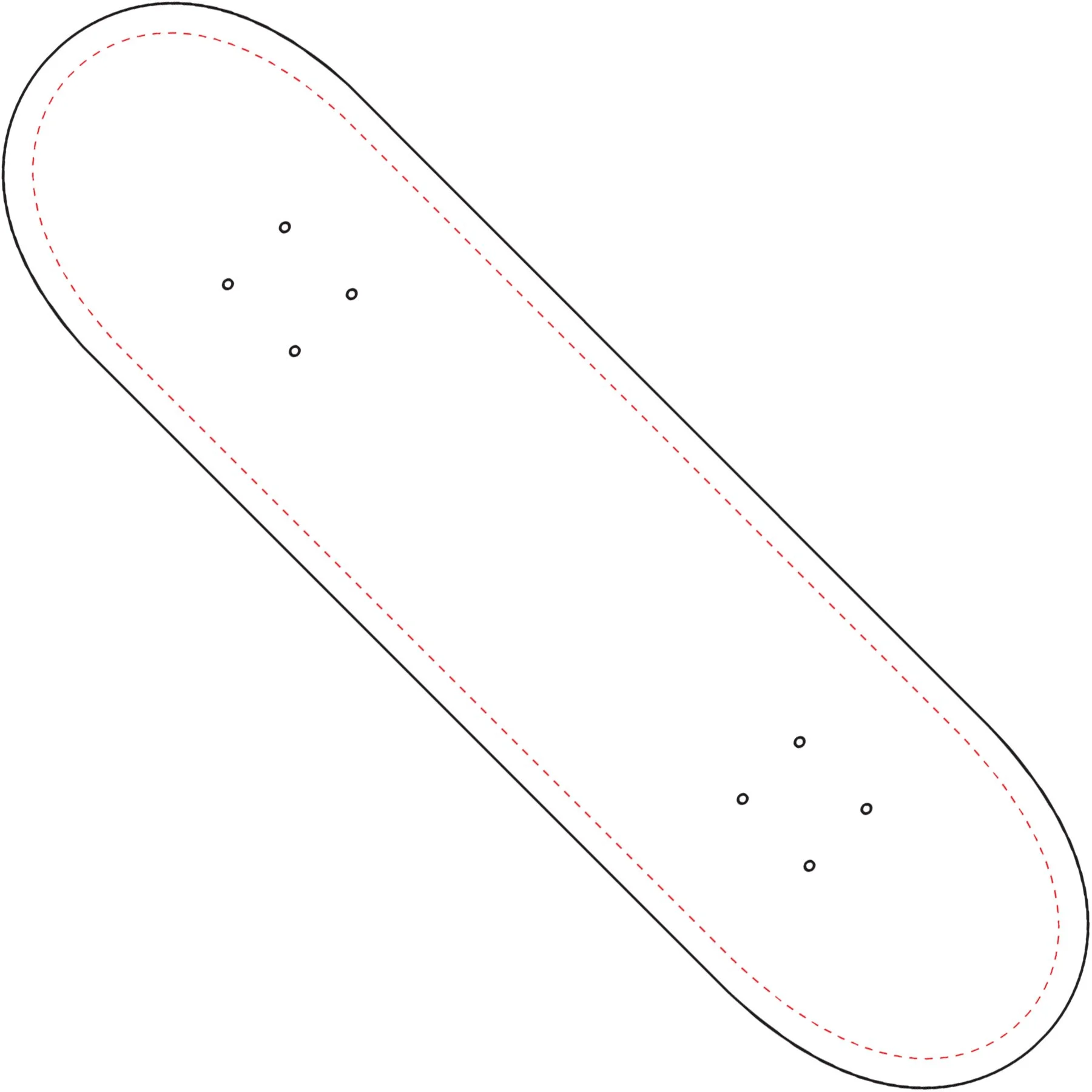 Skate Deck Bleed Template
