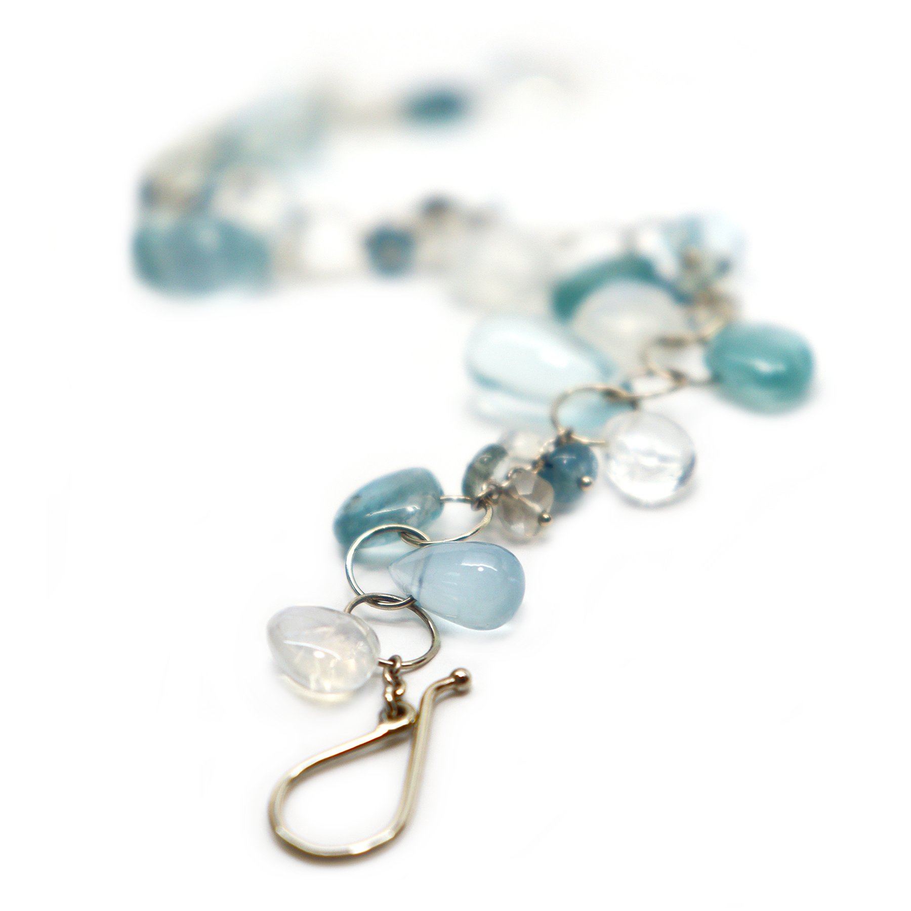 Aquamarine Bracelet, Mala Bracelet with 925 Silver Aquamarine, Blue La –  CelticSynergy