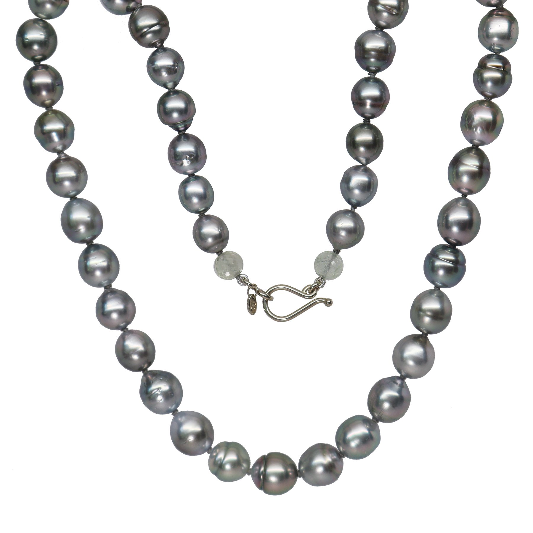 Vintage Tiffany & Co. Open Heart Lariat Pearl Necklace at Susannah Lovis  Jewellers