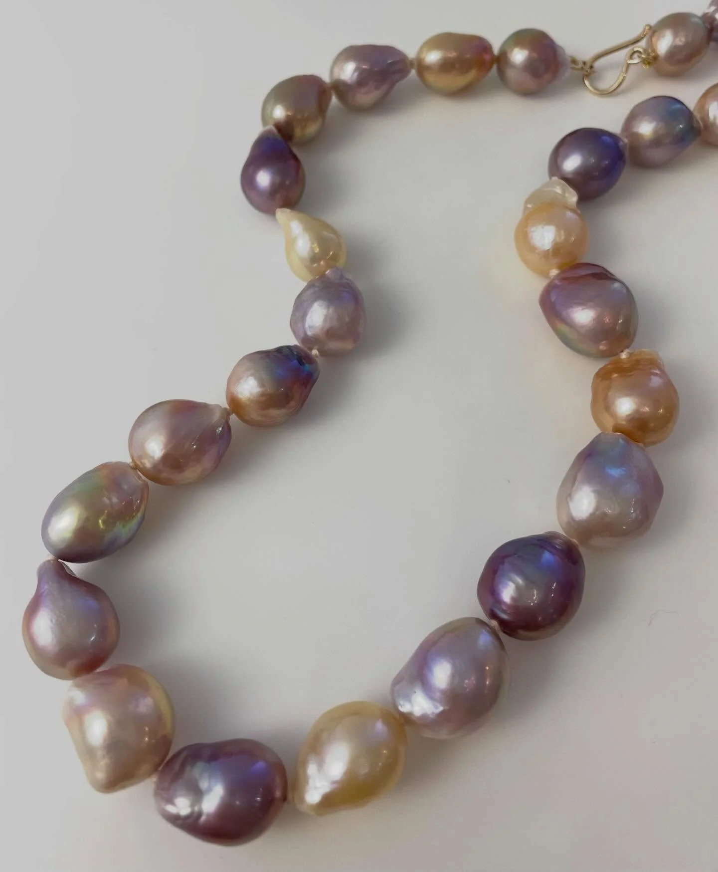 Beautiful new Edison Baroque Pearls now in the shop! What amazing natural color! Catch everyone&rsquo;s eye in these stunners!