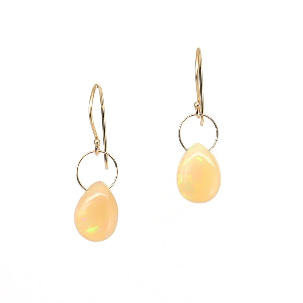Opal Single Loop Earrings