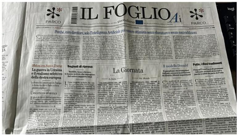 Il Foglio es el primer diario elaborado con IA