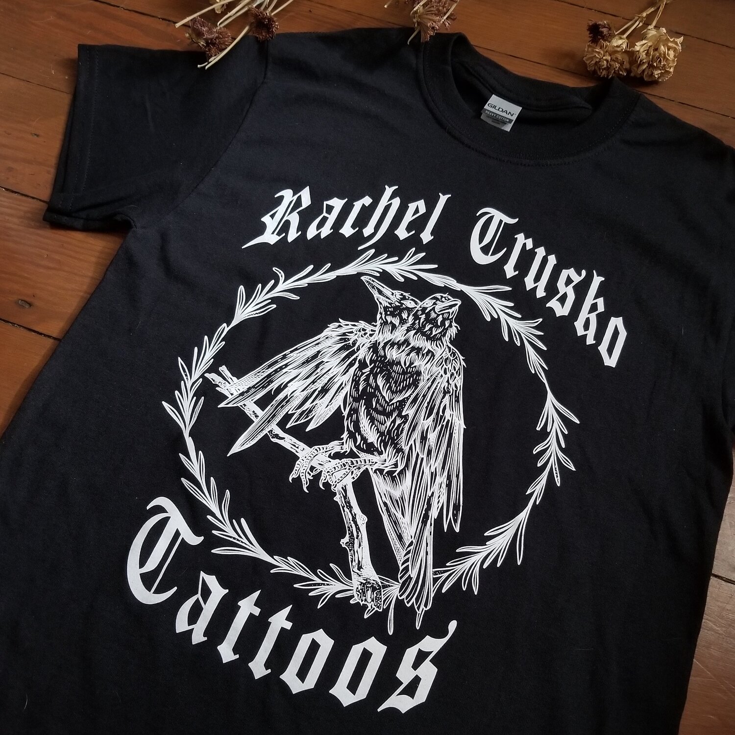 Wolf and Crow Long Sleeve T Shirt by Mandrake Tattoo/Mandrake Heather