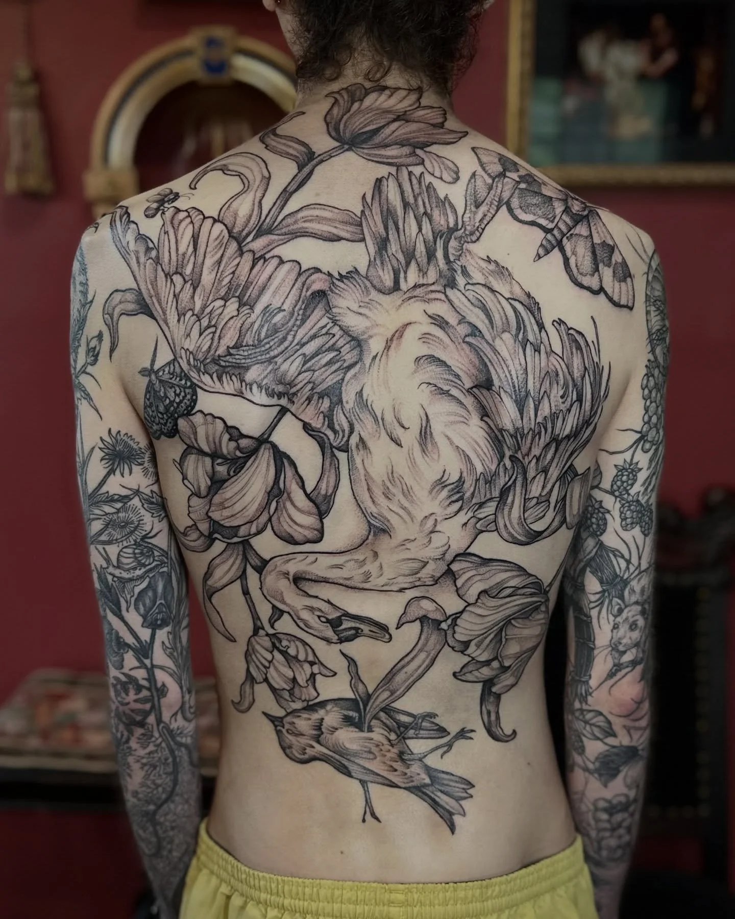 So excited about this back piece I got to do recently from my pre-drawn designs!! We were able to finish this in 2 sessions so a big shout out to my client for always sitting so well and for letting me do such fun projects for them! Thank you so much