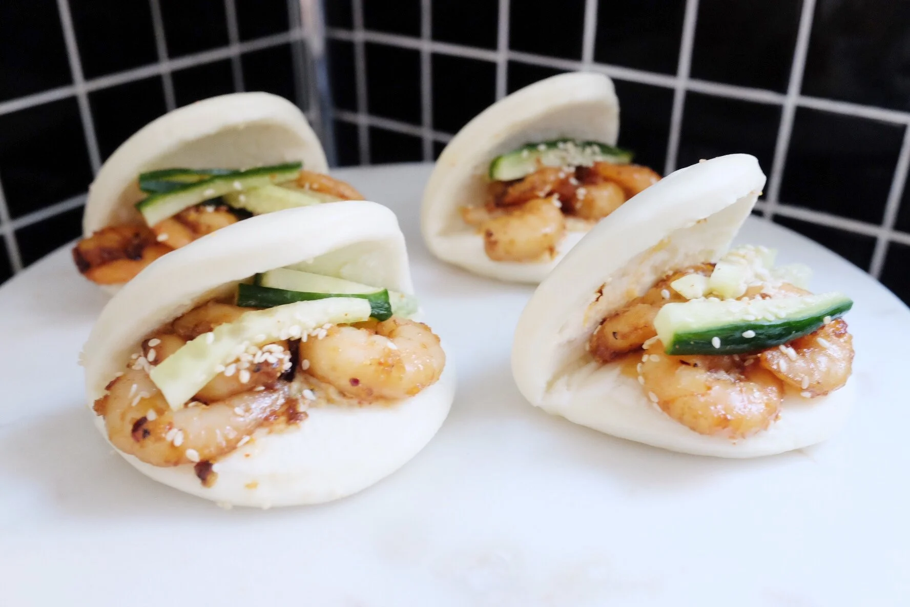 Chilli Prawn Bao with Shichimi Mayo